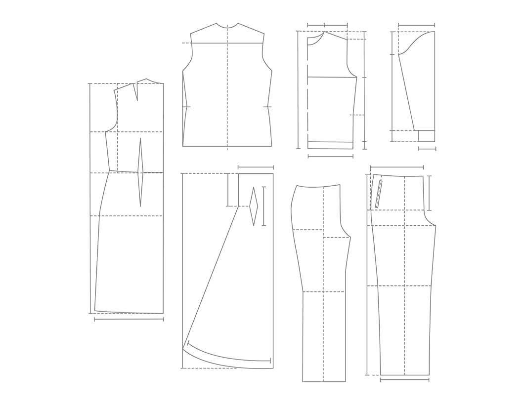 Variety of Printed Sewing Patterns